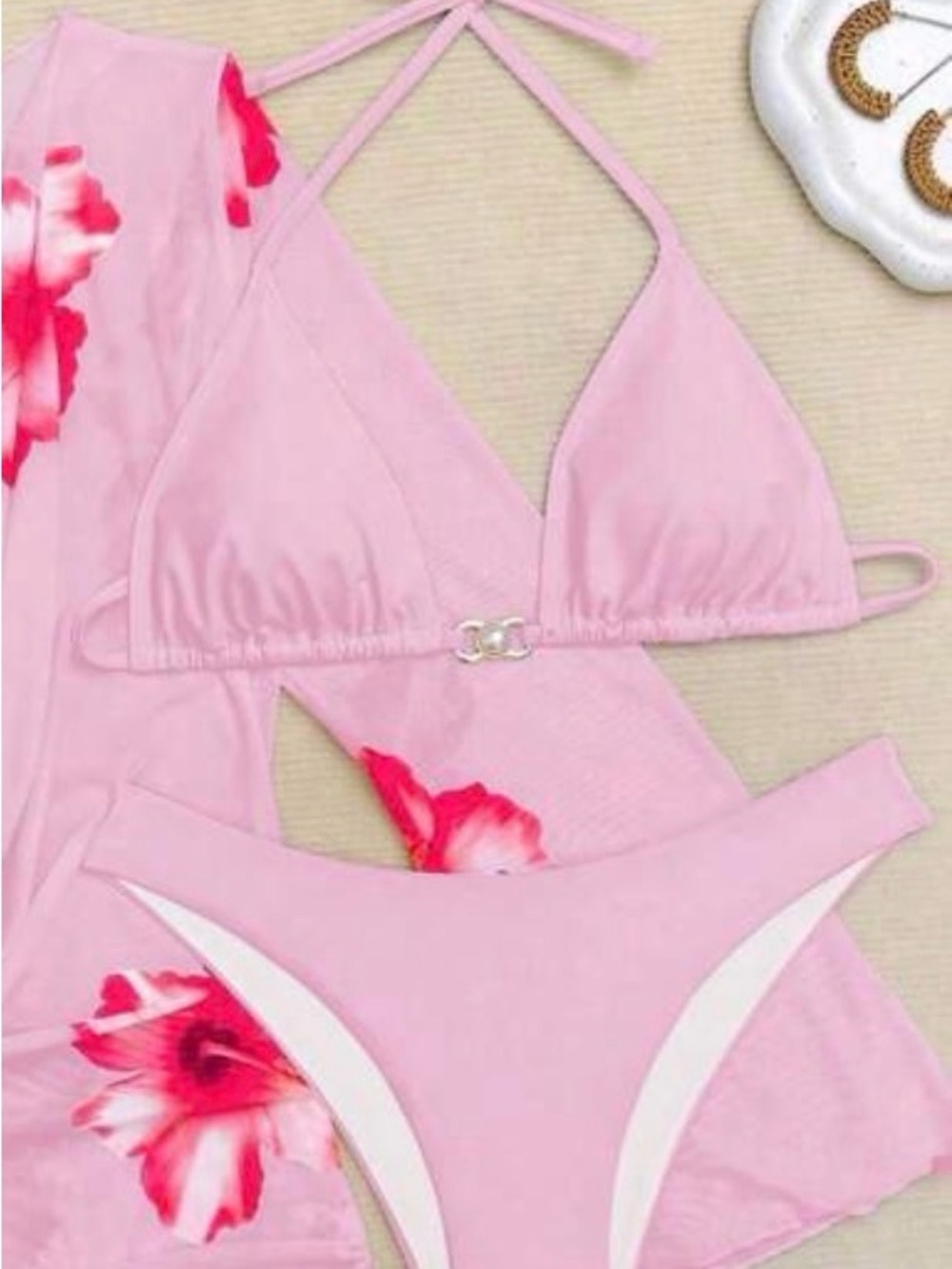 Brand new Pink  Triangle Bikini Set - Women